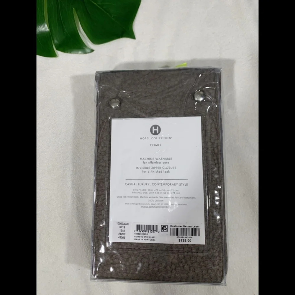 NIB Hotel Collection Como Quilted (1) Standard Sham‎ Pillow Case